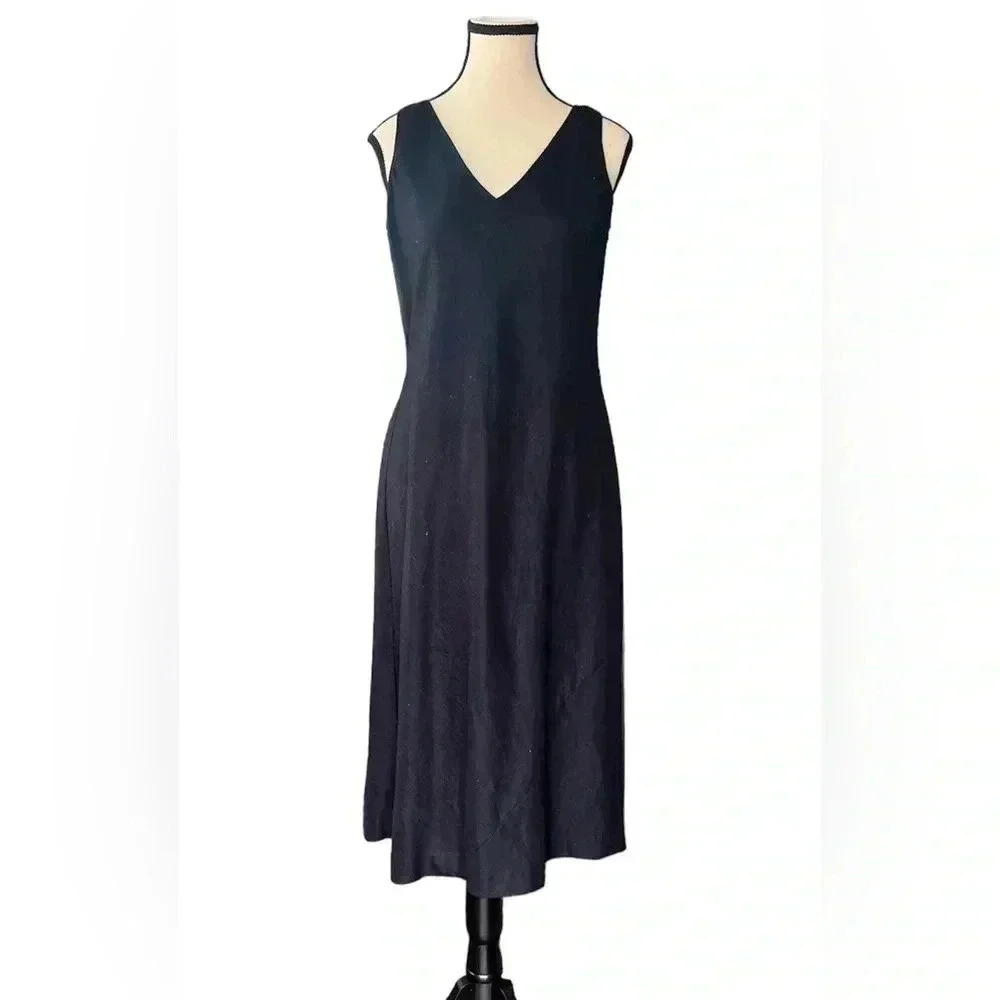 Realities‎ women’s Linen V-Neck  sleeveless dress Sz 4